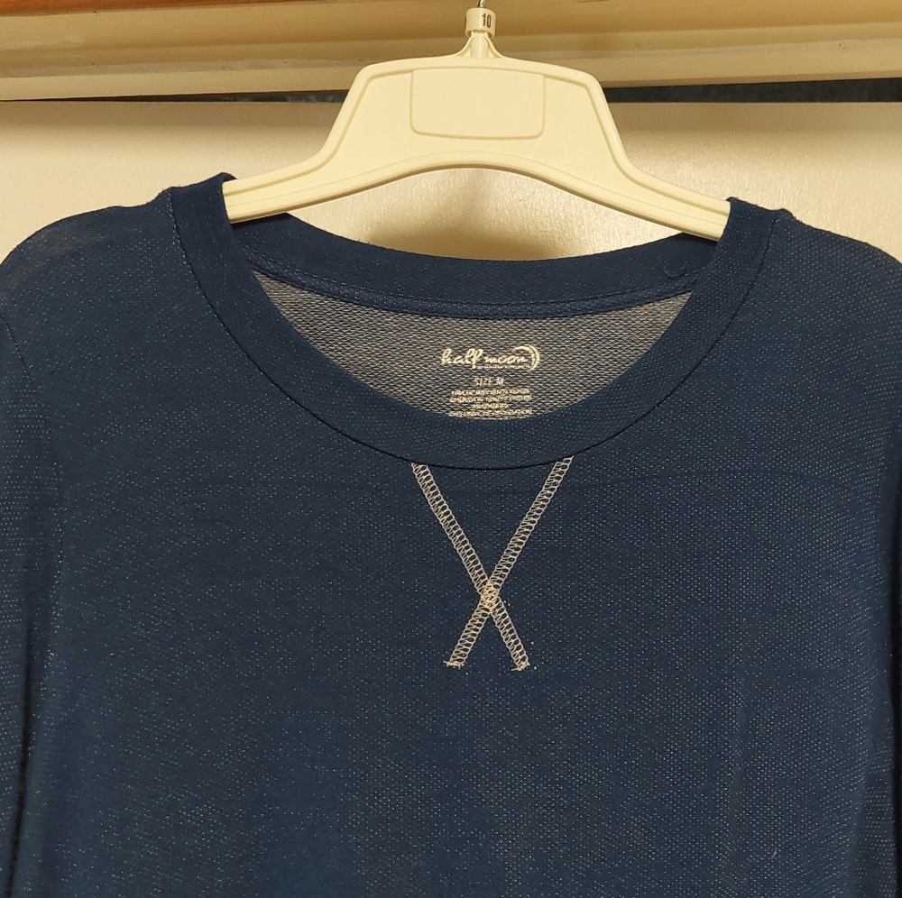 Half Moon Navy Blue Long Sleeve Shirt